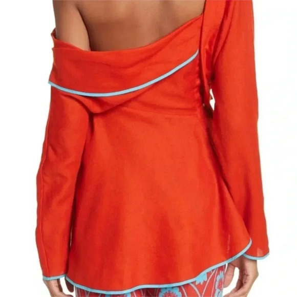 Richard Malone Draped Split One-Shoulder Hand Woven Virgin Wool Top Runway - Picture 7 of 15